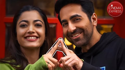 Rashmika Mandanna and Ayushmann Khurrana from sets of Thama