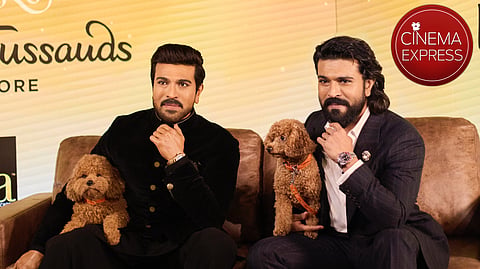 Ram Charan’s wax statue unveiled at Madame Tussauds with pet dog Rhyme