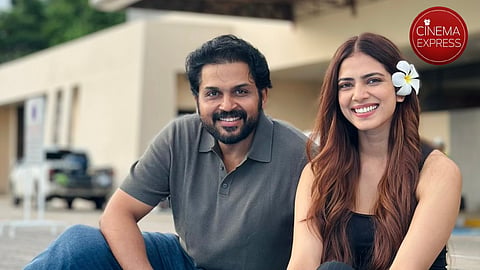 Malavika Mohanan along with Karthi