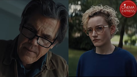 Josh Brolin (L) and Julia Garner (R) in Weapons