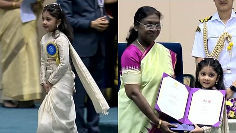 Treesha Thosar winning the National Film Award for Best Child Artist