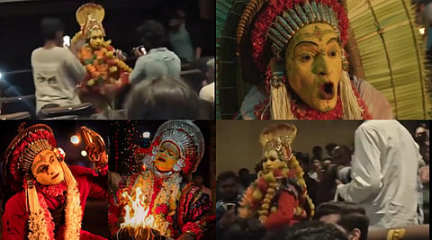 Fan dressed as Panjurli deity steals spotlight during Kantara: Chapter 1 show in Dindigul