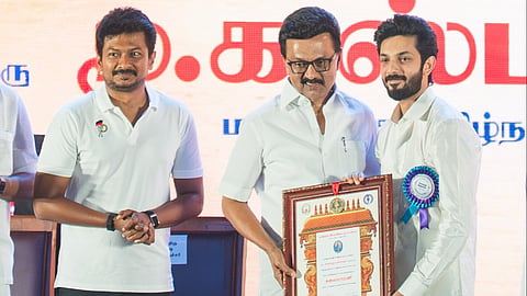 Anirudh receives Kalaimamani Award from CM and Deputy CM