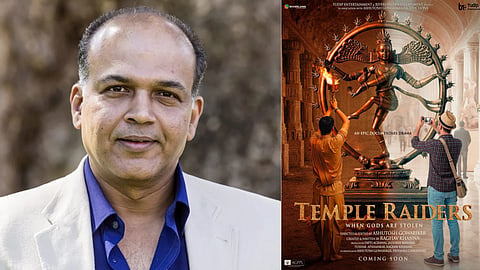 Ashutosh Gowariker (left) and a poster from Temple Raiders