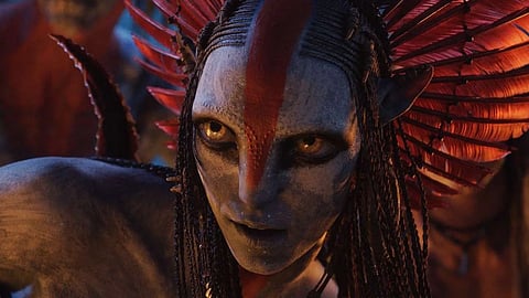 A still from Avatar: Fire and Ash