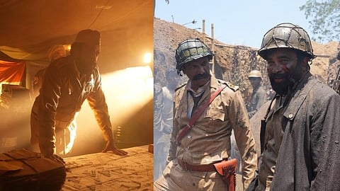Sasikumar; Samuthirakani and Sasikumar from the sets of the untitled film