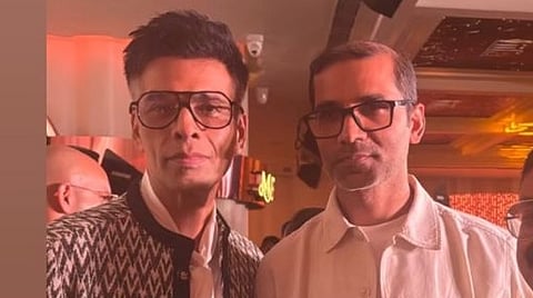 Arunabh Kumar meets Karan Johar at IIFA event