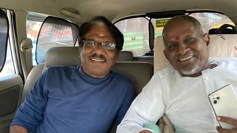 Ilaiyaraaja tears up as he says, "Nothing to say; we've lost him" after paying respects to Bharathiraja