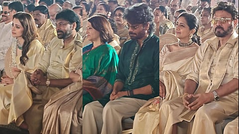 Trisha, Chiranjeevi, Nagarjuna attend Khushbu's daughter wedding; CM Vijay skips event