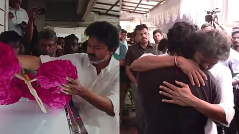 CM Vijay pays emotional tribute to Bhagyaraj, hugs Shanthnu; announces state honours for the veteran