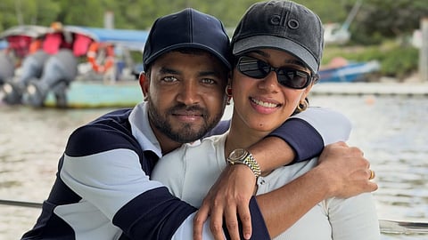 Mirnalini Ravi and boyfriend Mahavishnu get engaged
