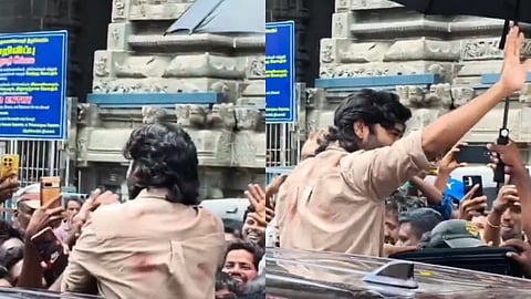 Dhanush gets mobbed by fans outside Thiruvannamalai temple amid Om shoot