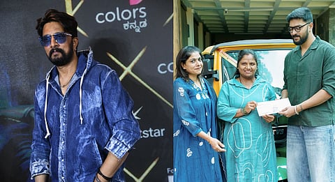 Kichcha Sudeep donates autorickshaws to four families in memory of his mother