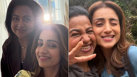 Trisha’s latest photo with Radikaa Sarathkumar sparks fresh speculation over hidden pendant