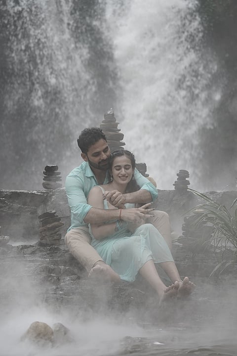 We braved unpredictable weather to shoot this wedding number Aarambha Vasantha Aarambha