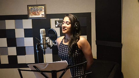 Regina Cassandra dubs for the first time in Tamil
