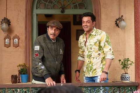 Dharmendra, Sunny Deol and Bobby Deol launch the trailer of Yamla Pagla Deewana Phir Se