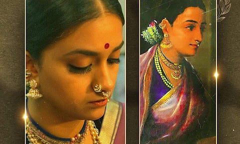 Keerthy Suresh looks in Marakkar: Arabikandalinte Simham is inspired by Raja Ravi Varma paintings