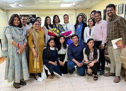 Yami Gautam Dhar, Neha Dhupia visit Delhi Commission for Women