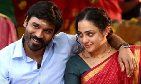 Dhanush and Nithya Menen in a still from the song