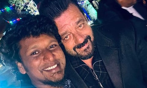 Lokesh and Sanjay in the set Leo