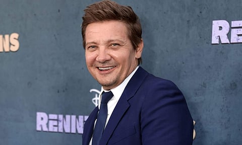 Jeremy Renner walks first red carpet after snowplough accident