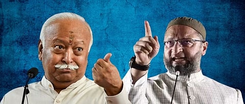AIMIM President Asaduddin Owaisi And Mohan Bhagwat