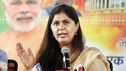 Pankaja Munde in Delhi after cabinet expansion