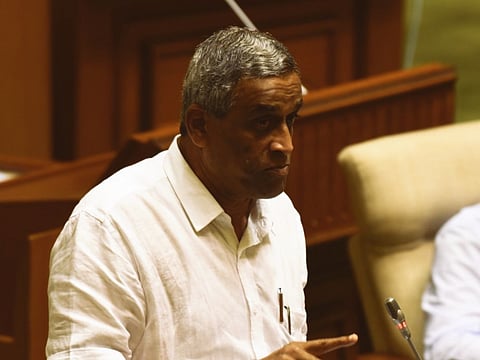MGP Leader Sudin Dhavalikar in Assembly. (Goa)