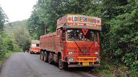 Goa: Heavy traffic running through Chorla Ghat.