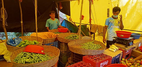 Shortage of Vegitables in Bicholim, Goa. On Monday, 26 July, 2021.