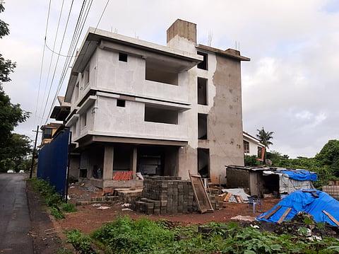 Goa : Building cunstruction in Porvorim Bardez Goa.