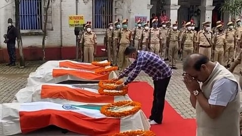 Six Police died on Assam-mizoram border