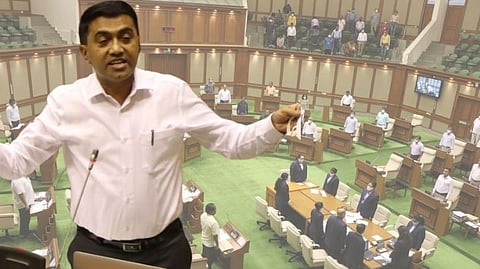 Goa CM Pramod Sawant during Goa Assembly Session