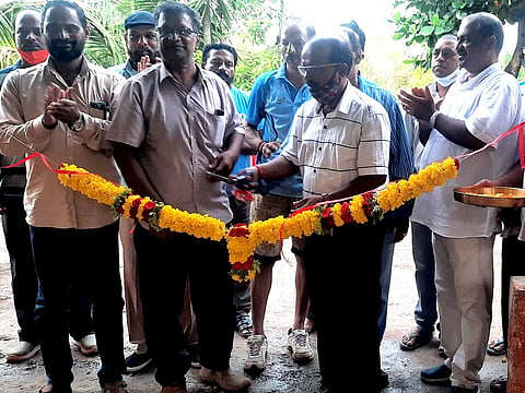 Honorable while inaugurating the Badminton Court, Siolim, Goa.