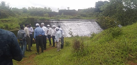 Karnataka officer visit Kalasa Cannal.