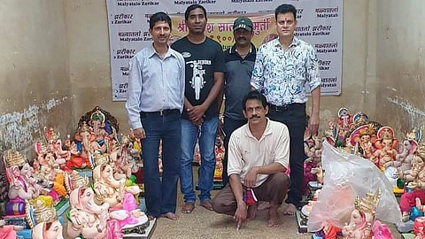 Panaji : 'Malyatalo Zharikar' organization which provided Ganesh idols at reasonable rates.