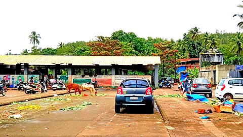 Picture after Bicholim Municipality expelled the weekly market On 18 August,2021. (Goa)