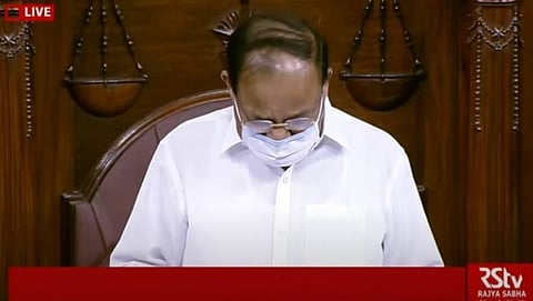 Vice President Venkaiah Naidu gets emotional in Rajya Sabha