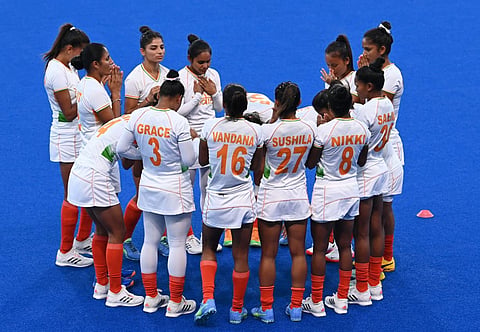 Tokyo Olympics: Indian women's hockey team during a game against Argentina