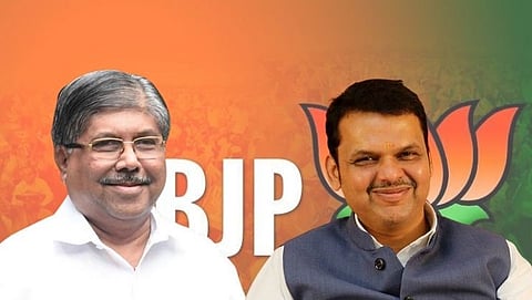 Devendra Fadnavis, Chandrkant Payil In Delhi to meet bjp high command