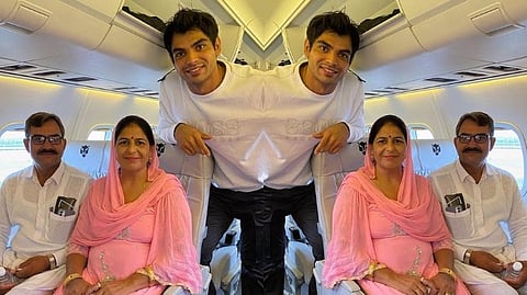 Neeraj Chopra
With his parents