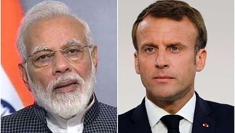 Prime Minister Narendra Modi & Emmanuel Macron
