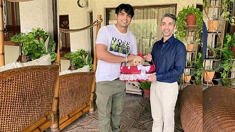 Abhinav Bindra gave Tokyo puppy gift to Neeraj Chopra