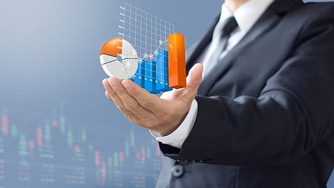 Share market growth (Symbolic)