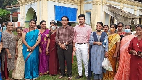 Lok Sabha MP Tejaswi Surya
Visited historic temple in goa