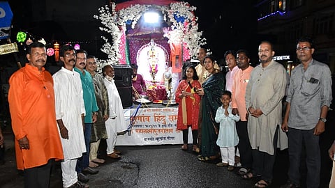 वर्षपद्धतीप्रमाणे श्री महालक्ष्मी देवीची काढण्यात आलेली मिरवणूक