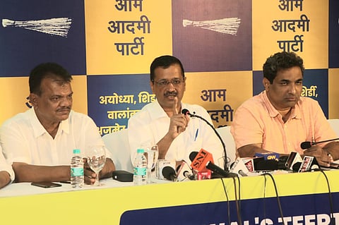Delhi CM and AAP Chief Arvind Kejriwal was in Goa on Monday ahead of Assembly Elections