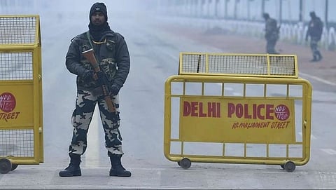 intelligence agencies & Delhi police on high alert after thread for flag hosting on Parliament of India