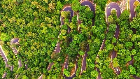 These roads of India are very dangerous as well as beautiful